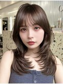 A50ザクザクレイヤーカットハッシュカット韓国ヘアー
