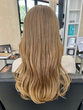 スクリームエラ(SCREAM ERA) ロング/ベージュ/ミルクティーベージュ/ブリーチ/20代/30代