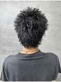 スパイキーショートウルフパーマ