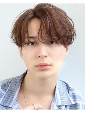 アズ ワン(AS ONE) 韓国ヘアコンマバング韓国マッシュセンターパートフェザーパーマ