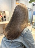 渋谷ブリーチカラー顔周りレイヤーボブアッシュベージュ30代40代