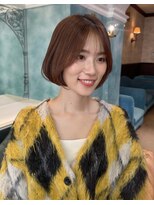 ロンド 銀座(Lond)&nbsp;◆ くびれヘア/アプリコットオレンジ/韓国/ボブ/レイヤー/前髪38