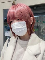 テトラ バイ ネオリーブ 横浜西口店(tetra by neolive)&nbsp;ピンクカラーレイヤーボブ顔まわりブリーチ横浜駅N