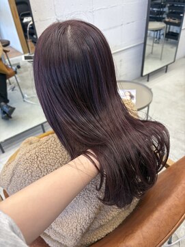 サウ(sau.) 【sau.】nene 艶感ピンクラベンダーブラウン