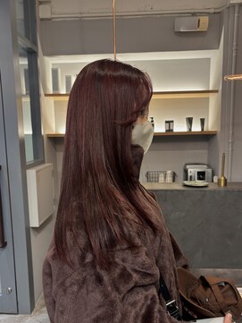 カーメラ(CAMERA) ボルドーカラー/ヤク クルミ