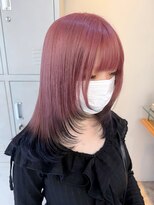 フラム 渋谷(flamme)&nbsp;◯【ブリーチ2回】ピンク×ネイビーブルー