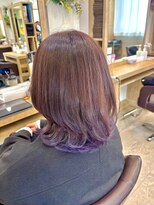シオン(sion) 裾カラー/ミディアムレイヤー/バイオレット/20代/30代/40代/50代