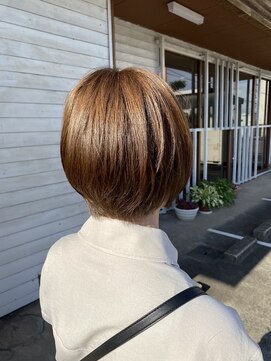 ベビーモード 茶屋町店 ショート×オリーブグレージュ