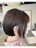 【わたなべ】ショート×髪質改善縮毛矯正倉敷/暗めカラー