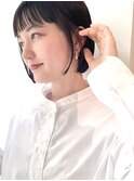 【CAF 照下 イメチェンヘアスタイル　サラッと耳かけ小顔ボブ】