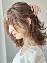 ソイクフ 四条大宮店(SOY-KUFU)&nbsp;大人可愛い20代30代40代前髪パーマグレーベージュアッシュカラー