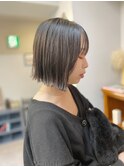 切りっぱなしボブ/外ハネボブ/透明感カラー  渋谷