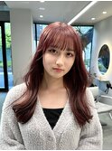 切りっぱなしボブ/美髪/ピンクブラウン[栄駅/矢場町駅]
