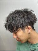 20代30代ツーブロックマッシュツイストスパイラルパーマ