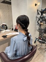 コワファーストナガサキシャンプーボーイ(COIFF1RST NAGASAKI SHAMPOO BOY)&nbsp;編みおろしアレンジ