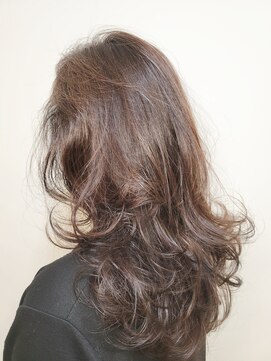 松本平太郎美容室 国立店 ロングラウンドレイヤー×イノアベージュ/30代40代50代60代