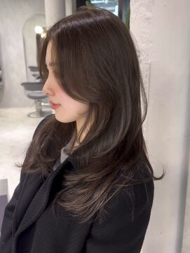 シティ(CITY) かきあげ前髪 ミディアムレイヤー ロングレイヤー