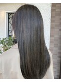 ブルージュ/ブリーチなしカラー/暗めカラー/髪質改善/ロング