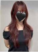 韓国レイヤー×ワインレッドでリアル韓国ヘア【カミケン黒岩店】