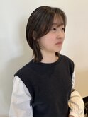 顔まわりカット　ポイントパーマ