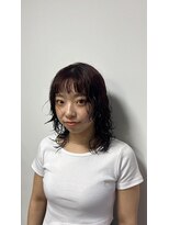 ナチュラル(Natural) 【似合わせ】顔周りレイヤー×ワインレッド