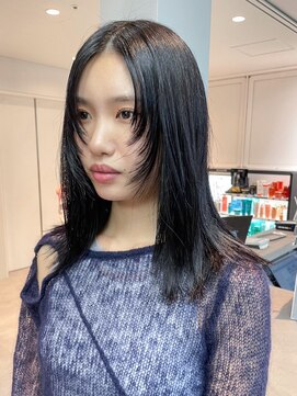 アルバム 新宿(ALBUM SHINJUKU) 秋色ネビージュ透明感カラーウルフレイヤーロング_ba536052