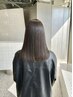 【髪質改善】小顔似合わせカット＋髪質改善ストレート+４stepTR￥15000