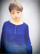 ゴート(GOAT)&nbsp;小顔コンパクト☆束感丸みショート×ミルクティーベージュ 20代