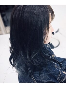 ルシエル バイ カトレアグループ(Le Ciel) デニムブルーのインナーカラー