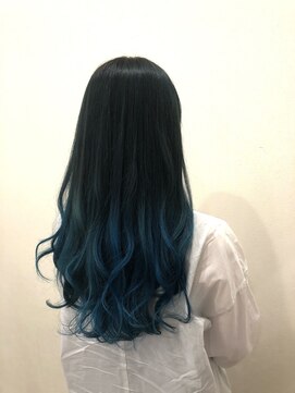 チョコンテ(choconte.) 派手髪☆ブルーブラックグラデーション【仲村たくろー】