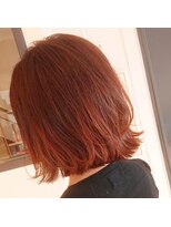 フィゼル 福島店(fizelle)&nbsp;ピンクオレンジボブ　中村雄蔵