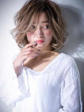 カバーヘア ブリス 川口(COVER HAIR bliss) 大人ハイライトフレンチガーリーウルフボブv川口10代20代30代