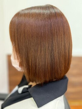 アークスヘアー 大人ガーリー チョコレート プリカール 小顔 丸みショートボブ