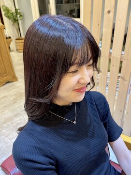 クオリア(Quaria) ロングレイヤー 小顔カット 2wayバング 韓国ヘア 髪質改善♪
