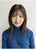 韓国風 シースルーバング レイヤー×透明感カラー