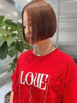 ガリカ 大名(Gallica)&nbsp;乾かすだけでまとまる前下がりミニボブにオレンジベージュ