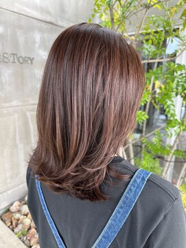 美容室 ビ フェスカ(B FESCA) レイヤーロングボブ/アメトリン/khak/ash gray