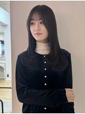レイヤーカット/ブルーカラー/10代20代/透明感カラー/暗めカラー
