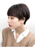 #ショート#耳出し#レイヤー#ダークトーン#ブラウン