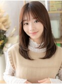 ■マロンベージュミディアムレイヤーカット609★戸頭30代40代