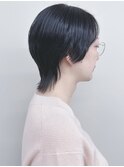 <マッシュウルフくびれショートウルフ大人ショートボブ30代40代2