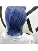 【Hana指名】表面はシルバー、内側は水色に色落ちする青[学大]