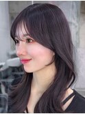 黒髪ボブルフネビージュ小顔ワンレン顔まわり韓国レイヤーカット