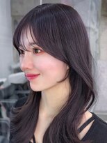 フィヴェント(Fivent) 黒髪ボブルフネビージュ小顔ワンレン顔まわり韓国レイヤーカット