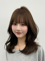 アマトウキョウ アユンチェ(AMA TOKYO×AYUNCHE) 韓国ヘア 2wayバング レイヤーカット くびれヘア 顔周り