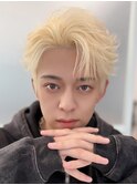 ガイルヘア/ホワイトブロンド【メンズサロンZina天神】