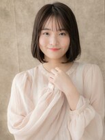 カバーヘア ブリス 北浦和(COVER HAIR bliss)&nbsp;シースルーバング/透明感カラー/オリーブグレージュ/内巻きボブe