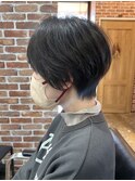 ピンクベージュレイヤーボブニュアンスカラー外ハネボブショート