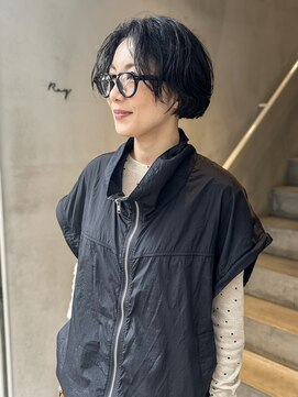 レイキョウト(Ray Kyoto) 【くせ毛を活かした、レザーカットボブ】