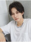 メンズ×韓国風センターパートマッシュ